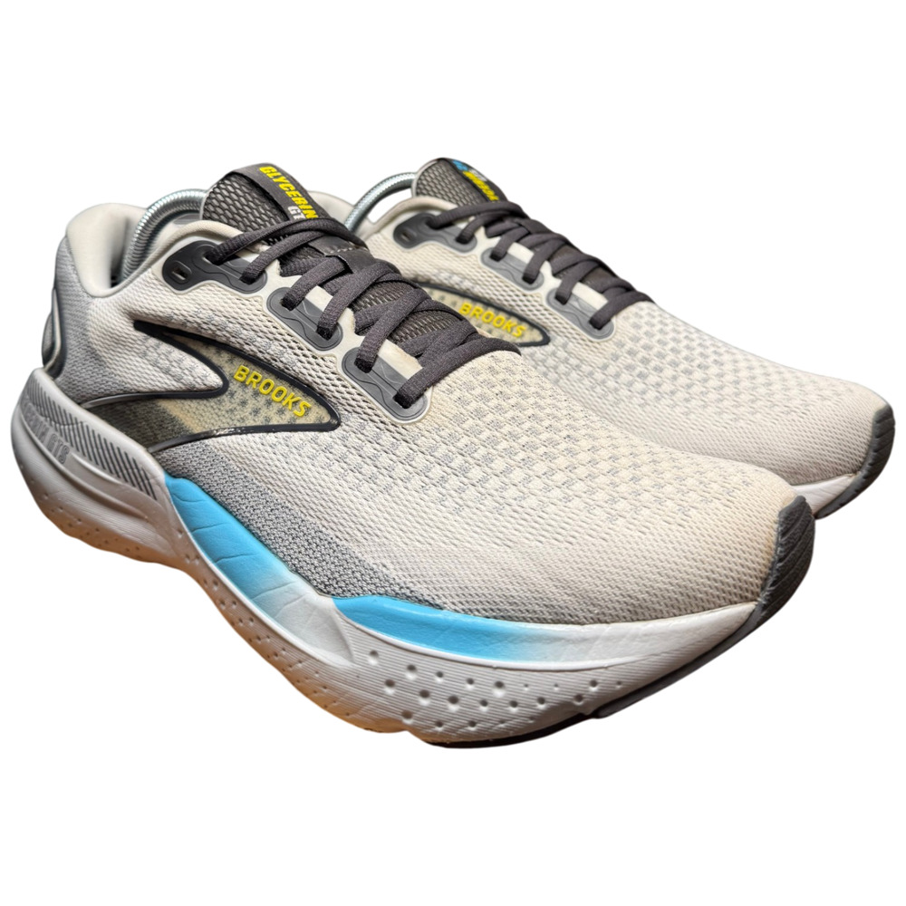 Brooks Glycerin GTS 21 Men 11.5 Sneakers Coconut Forged Iron Yellow Running Shoe - Picture 3 of 14